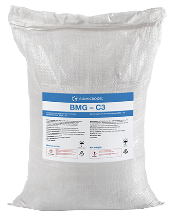 Средство для очистки почвы и песка Биомикрогели® BMG-C3 в мешке 25 кг